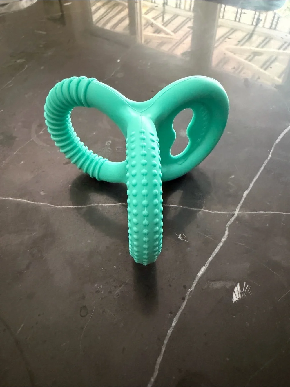 Lovevery Teal Rubber Ring Chew Toy